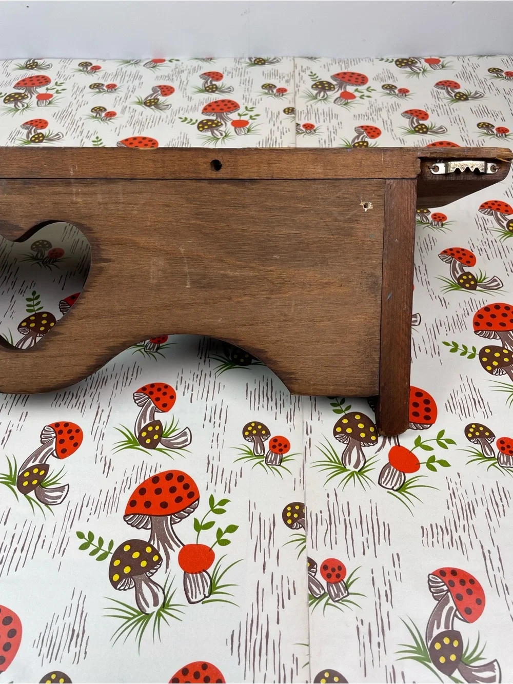 Vintage Heart Shelf Dark Colored Wooden Trinket Display
